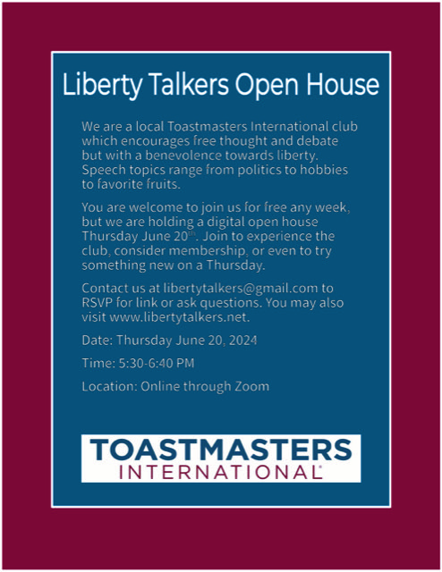 Liberty Talkers Open House