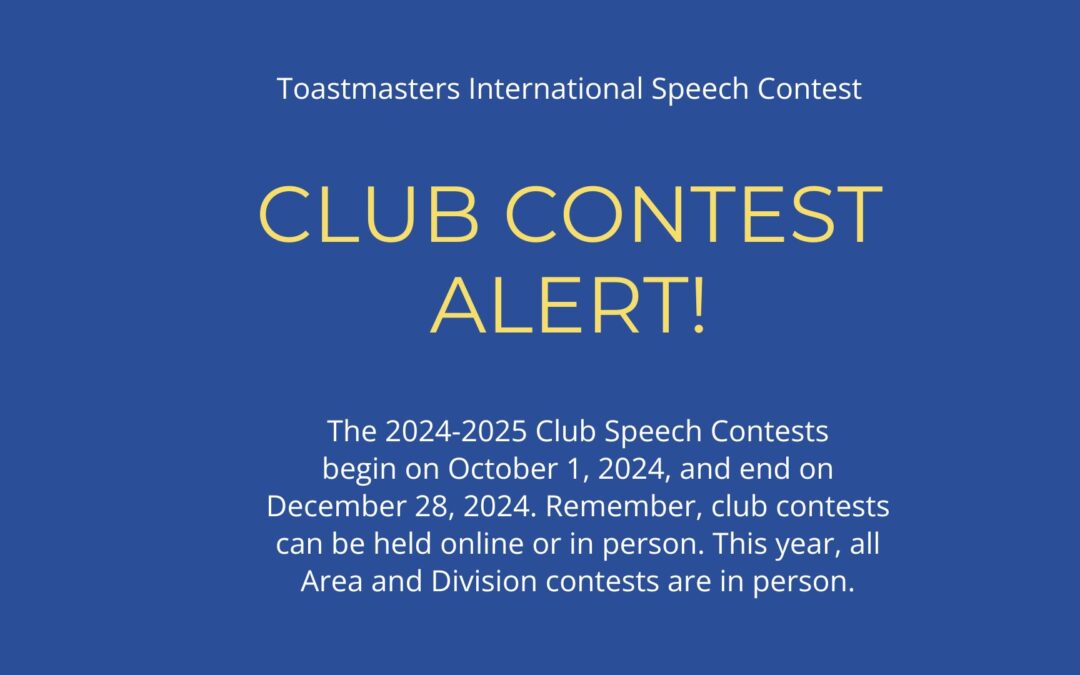 2024-2025 Club Contests begin October 1, 2024, and end December 28, 2024