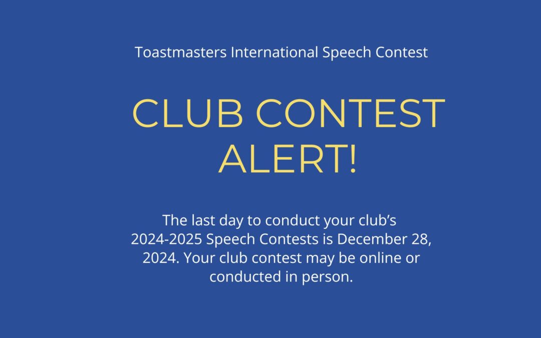 Last day for Club Contests is December 28, 2024