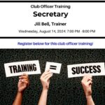 Jill Bell trains club officers.