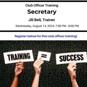 Jill Bell trains club officers.