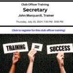 John Marquardt trains club officers.