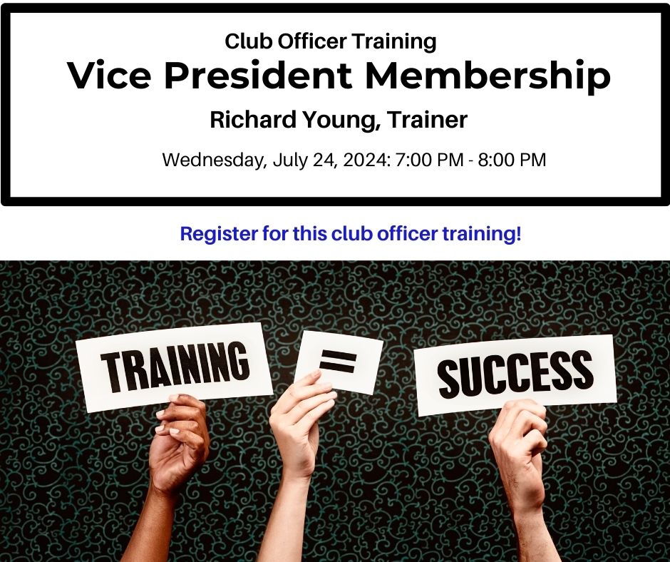 Ricard Young trains Toastmaster officers