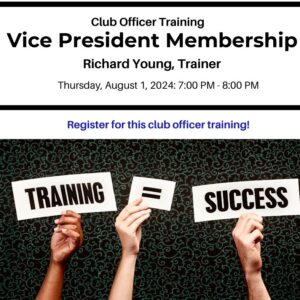 Richard Young trains club officers.