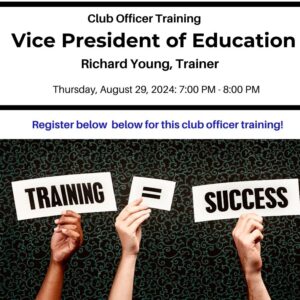 Richard Young trains club officers.