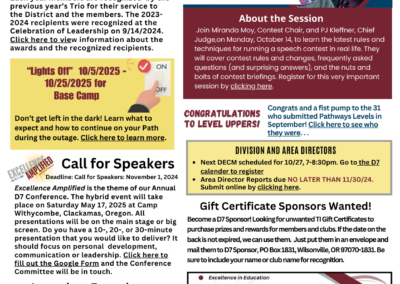 Toast Talk – October 2024