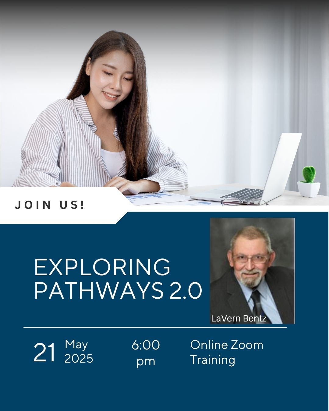Join LaVern Bentz for Pathways training on May 21, 2025.